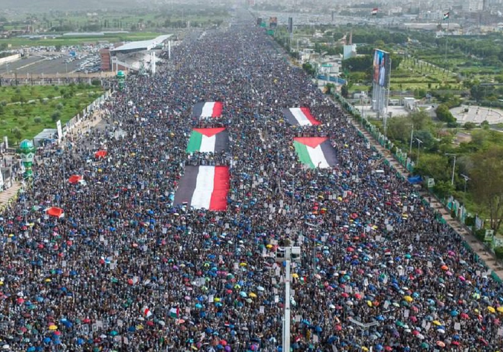 یمنی‌ها در حمایت از فلسطین خستگی نمی‌شناسند