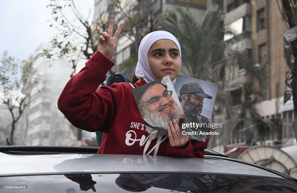 جشن لبنانی‌ها بعد از اعلام آتش‌بس