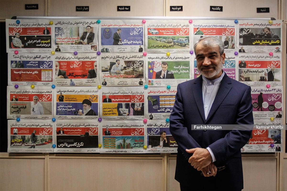 بازدید عباسعلی کدخدایی، سخنگوی شورای نگهبان از تحریریه روزنامه «فرهیختگان»