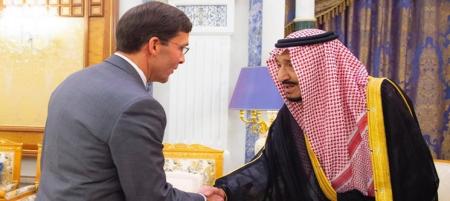 وزیر دفاع آمریکا با شاه سعودی دیدار کرد + عکس