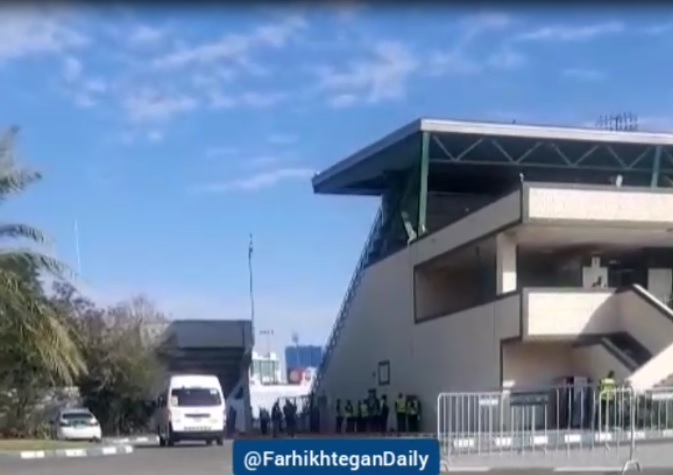 نمای بیرونی ورزشگاه مکتوم بن راشد، محل برگزاری مسابقه استقلال و الکویت