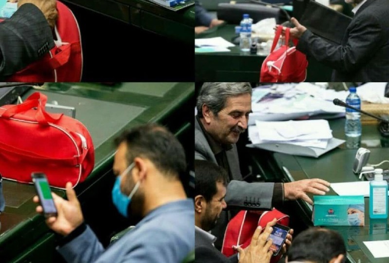 واکنش مجری به توزیع اقلام بهداشتی بین نمایندگان 