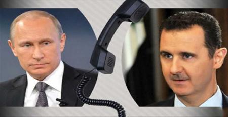 گفت‌وگوی تلفنی پوتین با اسد درباره آتش‌بس در ادلب