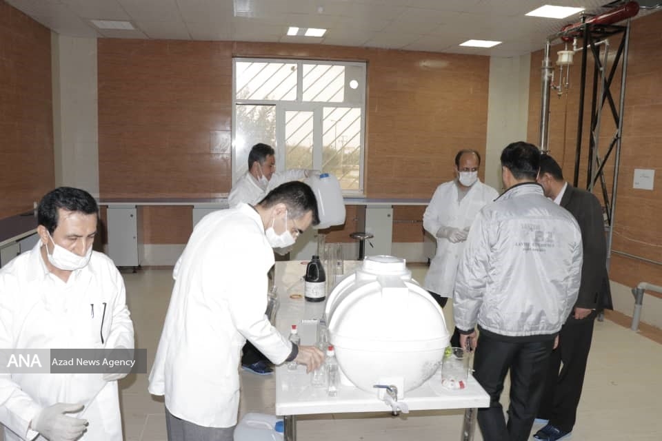 دانشگاه آزاد گچساران به جمع تولیدکنندگان ژل و مواد ضدعفونی پیوست