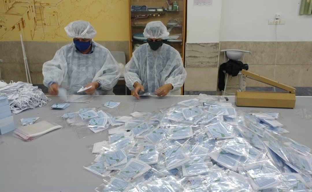 تولید بیش از ۲۵ هزار عدد ماسک در آموزشکده فنی و حرفه‌ای سمای اصفهان