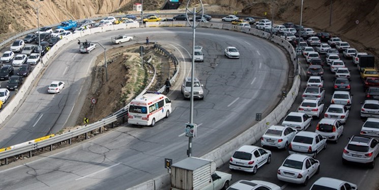 ترافیک سنگین در محور کندوان و آزادراه تهران ـ شمال