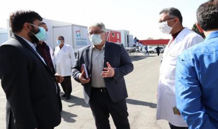 بازدید رئیس دانشگاه علوم پزشکی آزاد تهران از بیمارستان صحرایی بوعلی