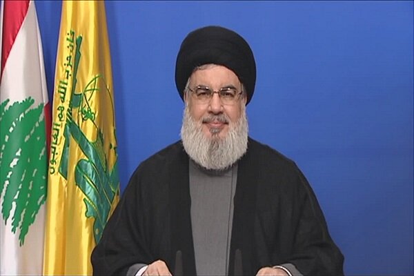 سید حسن نصرالله در کنفرانس ملی «فلسطین پیروز است» سخنرانی می‌کند