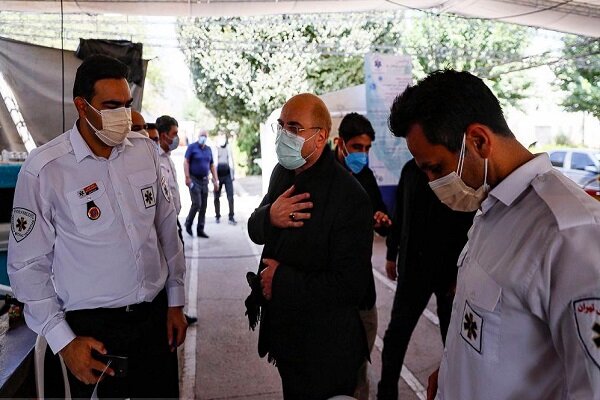 بازدید سرزده قالیباف از پایگاه واکسیناسیون اورژانس