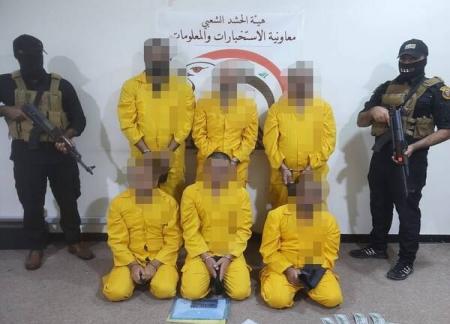 حشدالشعبی ۶ داعشی خطرناک را دستگیر کرد