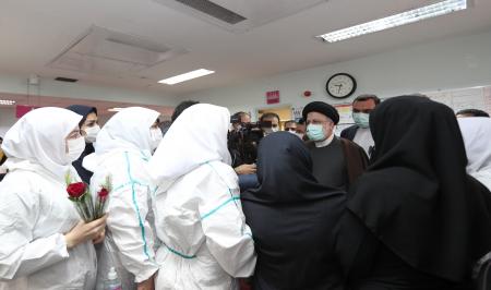 حضور رئیس جمهور در بیمارستان شهید رحیمی خرم آباد