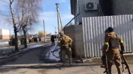درگیری خیابانی نیروهای روسیه و اوکراین در خارکیف