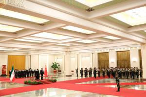 تصاویری از مراسم استقبال رسمی از رئیسی توسط رئیس‌جمهور چین