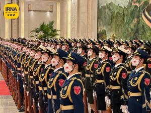 تصاویری از مراسم استقبال رسمی از رئیسی توسط رئیس‌جمهور چین