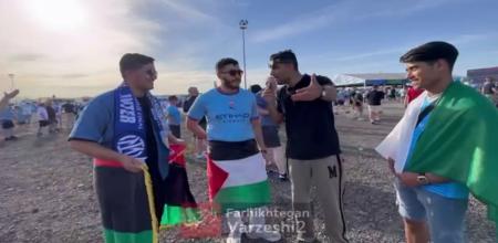 پرچم فلسطین در فینال لیگ قهرمانان اروپا+ فیلم
