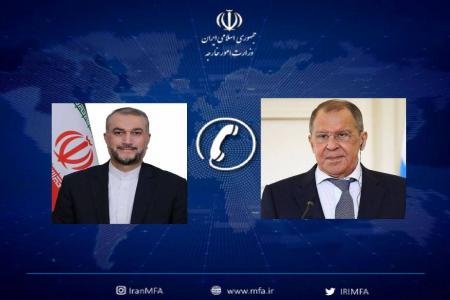 گفت‌وگوی تلفنی وزرای امور خارجه ایران و روسیه