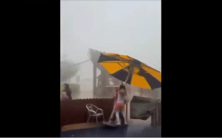 طوفان تابستانی به امارات رسید + فیلم