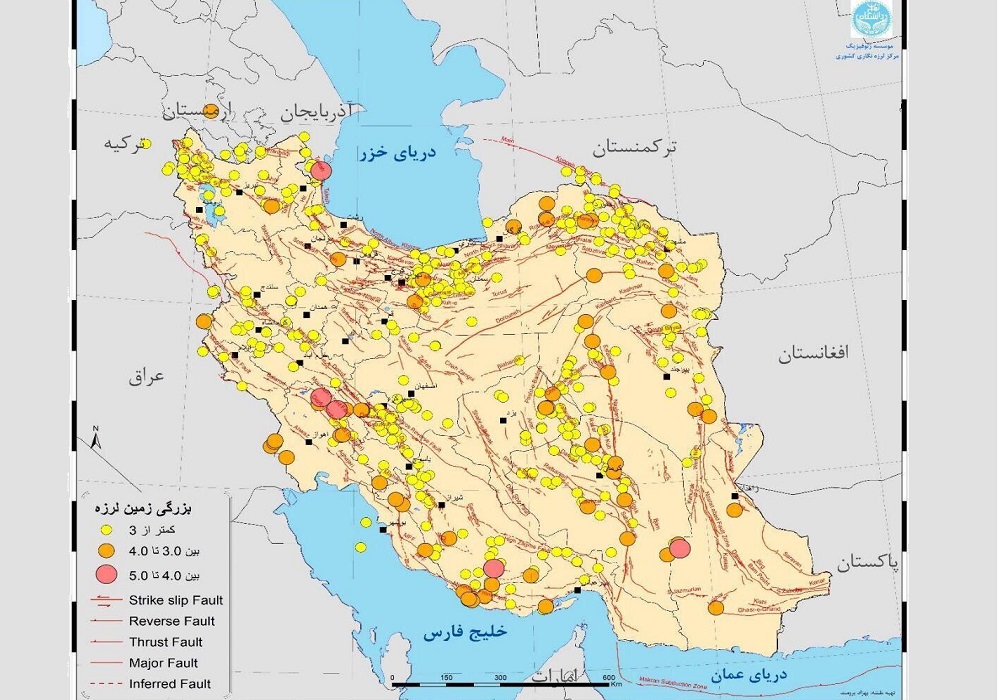 ایران مردادماه بیش از ۵۳۰ بار لرزید