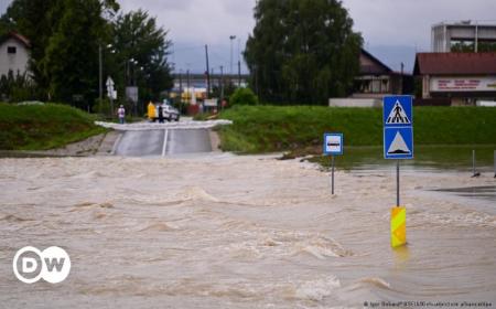 سیلاب در اتریش خالق منظره‌ای سورئال شد +فیلم