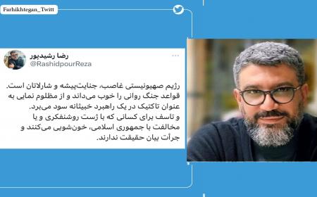 توییت رشیدپور در انتقاد از «کسانی که با ژست روشنفکری خون‌شویی می‌کنند»