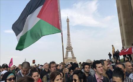 تجمع ضد صهیونیستی در پاریس اتفاق افتاد + فیلم