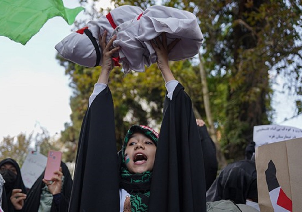 تجمع پرشور امروز اهوازی‌ها در حمایت از فلسطین + فیلم