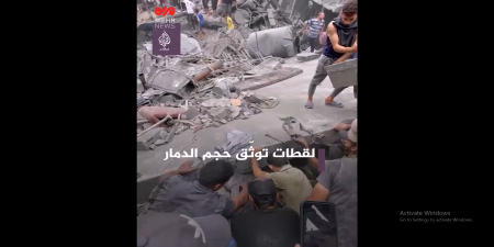 ویرانی گسترده در اردوگاه الشاطی غزه + فیلم