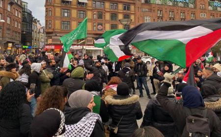 تظاهرات حامیان غزه در سوئد و دانمارک + عکس و فیلم