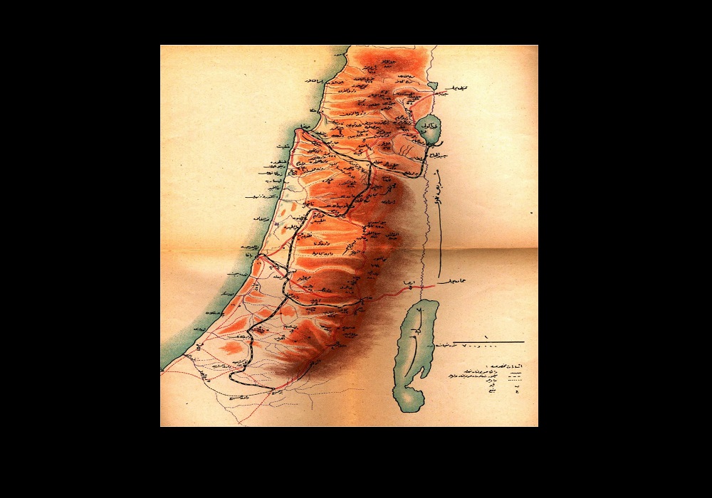 نقشه قدیمی از فلسطین+عکس