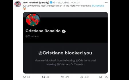 کریستیانو رونالدو  پیج ترول فوتبال را بلاک کرد