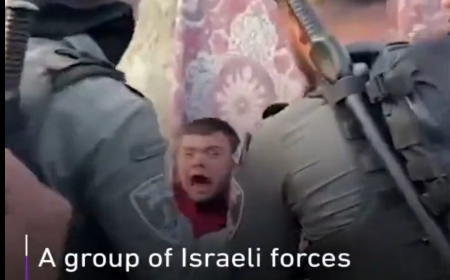 حمله سربازان اسرائیل به بیمار سندروم داون + فیلم