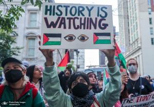 مردم نیویورک از فلسطین حمایت کردند + تصاویر