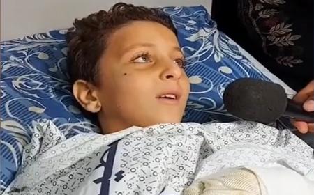 کودک فلسطینی: چرا می‌خواهید پایم را قطع کنید؟ + فیلم