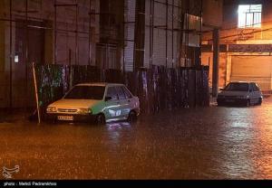 بارش باران و آبگرفتگی در اهواز + عکس
