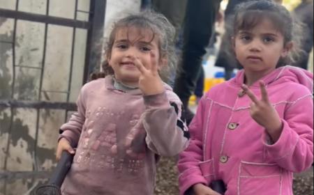 خوشحالی کودکان فلسطینی بعد از آتش‌بس + فیلم