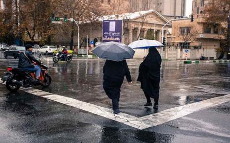 بارش باران و کاهش آلودگی هوا در تهران