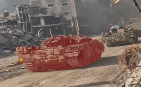 انهدام خودروهای زرهی اسرائیل در شرق غزه + فیلم