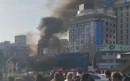 آتش‌سوزی یک هتل در مشهد + فیلم