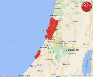 حملات موشکی گسترده به تل‌آویو + نقشه