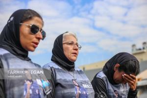 مراسم وداع با پیکر ملیکا محمدی در ورزشگاه آزادی