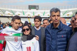 مراسم وداع با پیکر ملیکا محمدی در ورزشگاه آزادی