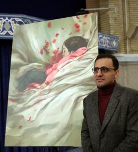 «دختر کاپشن صورتی » در حسینیه امام (ره) + تصاویر