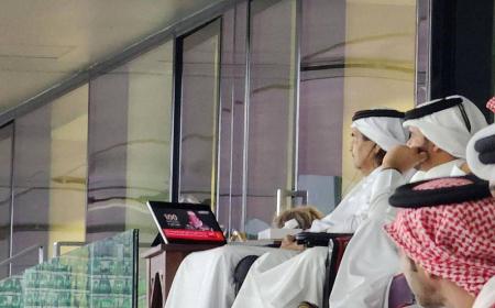 تماشای فوتبال به سبک پدر امیر قطر