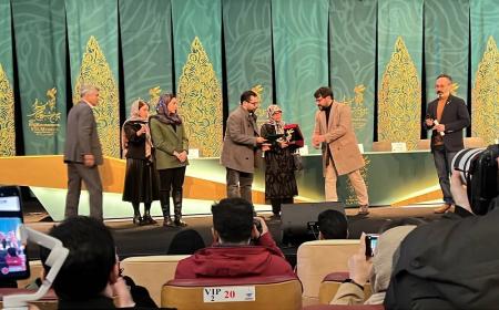 تقدیر از  خانواده «ایرج تقی‌پور» در روز اول جشنواره + فیلم