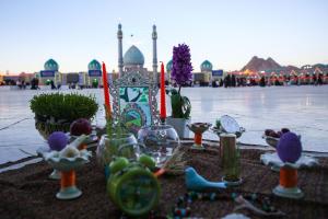 حال و هوای تحویل سال در مسجد مقدس جمکران + تصاویر