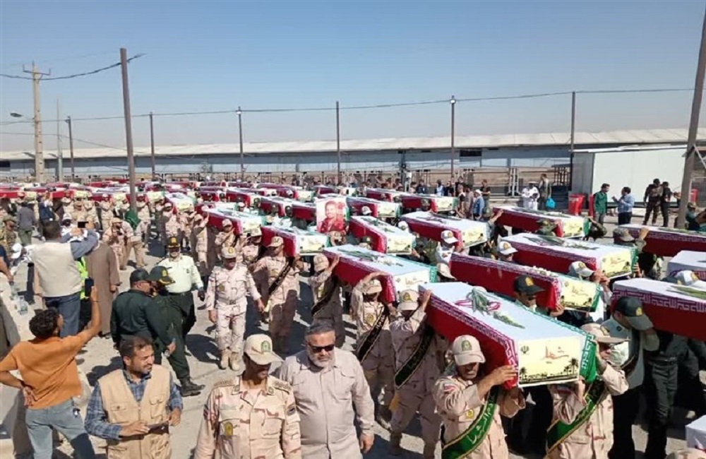 ورود پیکر ۴۰ شهید تازه تفحصشده از مرز شلمچه