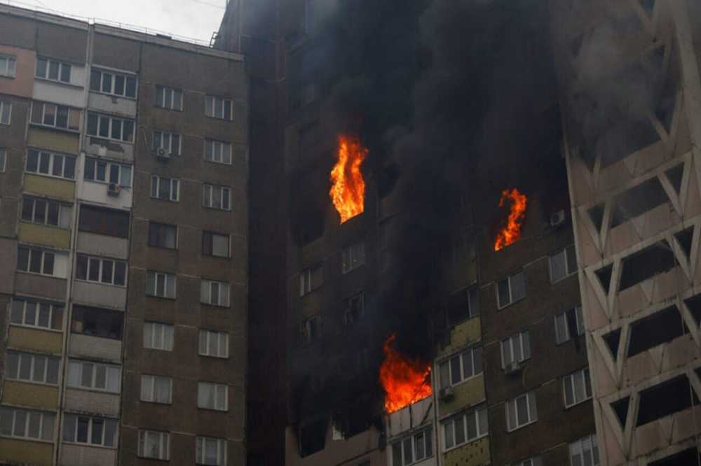 حمله موشکی روسیه به پایتخت اوکراین