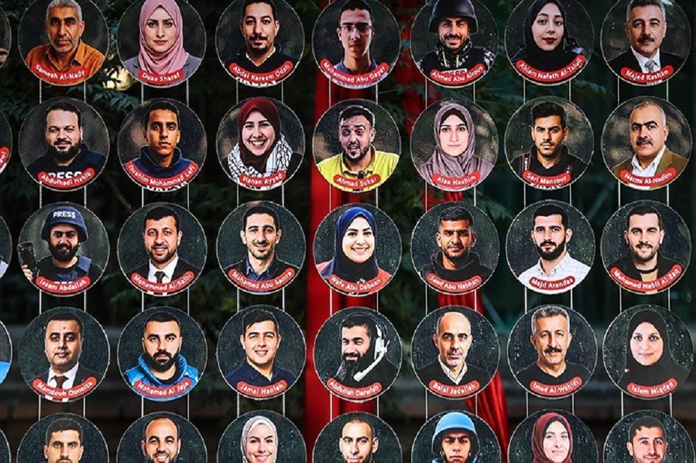 رونمایی از یادبود خبرنگاران شهید غزه در خانه روزنامه‌نگاران شهر
