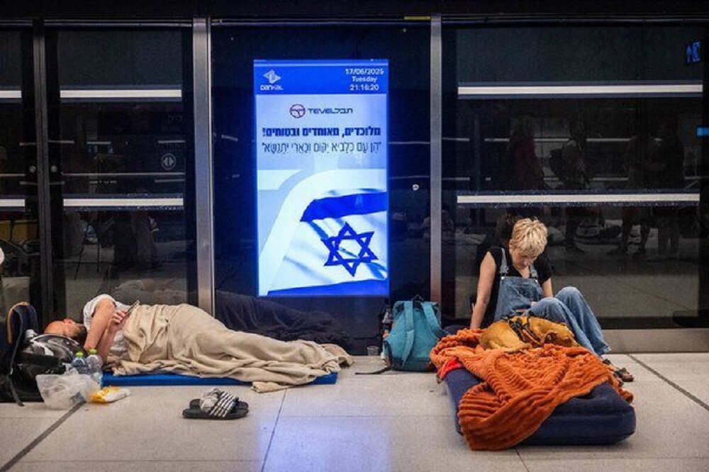 صهیونیستها از ترس موشکهای ایران در ایستگاههای مترو میخوابند