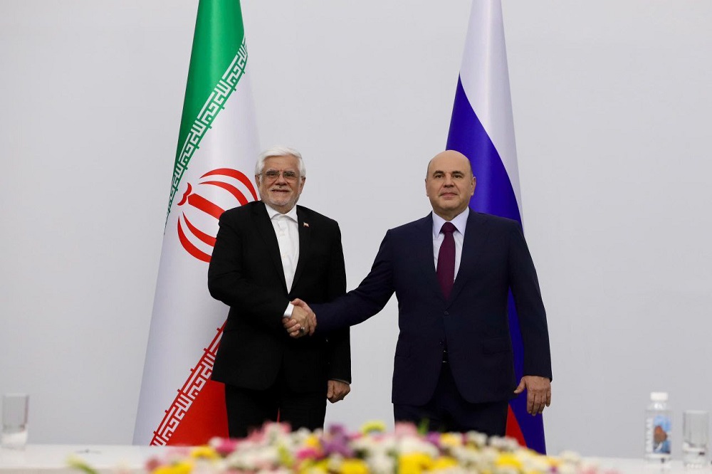 دیدار عارف با نخست وزیر روسیه